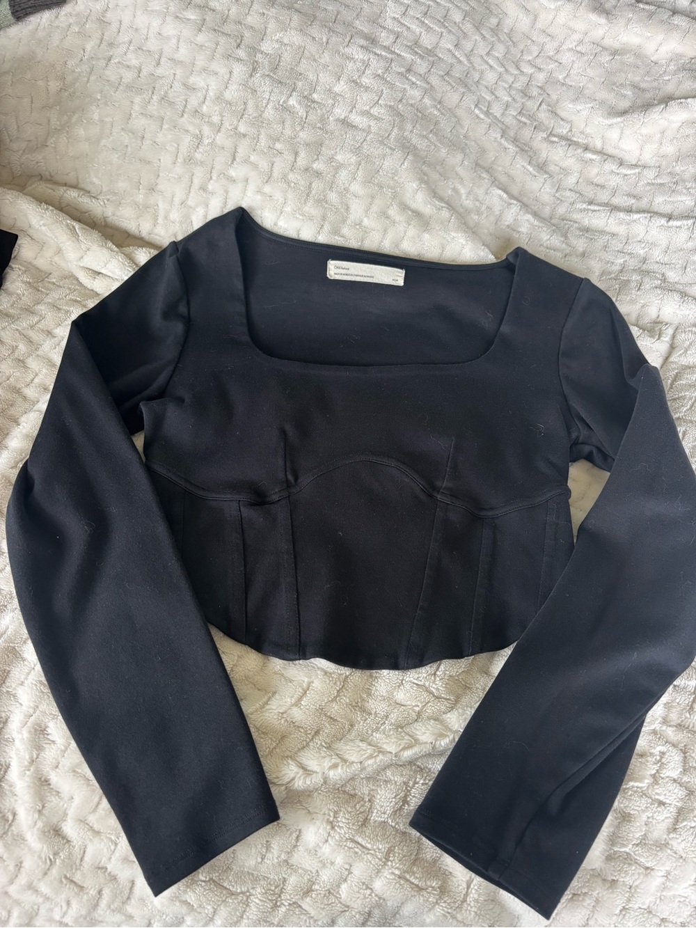 Oak + Fort Corset Crop Top